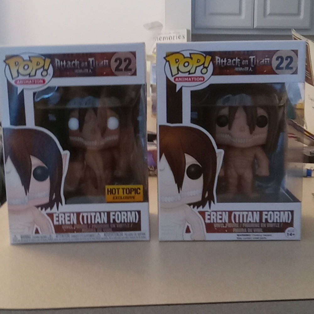 Funko 1 or both eren Aot eren light @dark no call outs